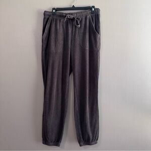 Aerie Grey Terry Fleece Drawstring Waist Casual Loungewear Pants Womens Medium